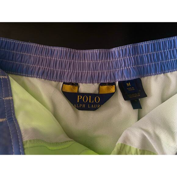POLO Ralph Lauren Lime Green Swim Shorts sz M - Picture 4 of 12